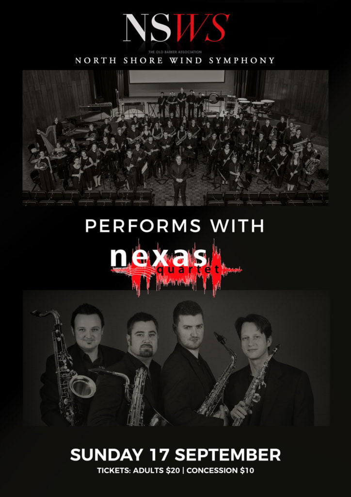 NSWS and Nexus Quartet concert poster