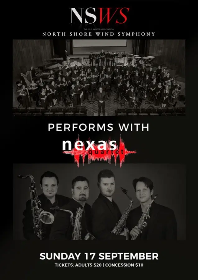 NSWS and Nexus Quartet concert poster