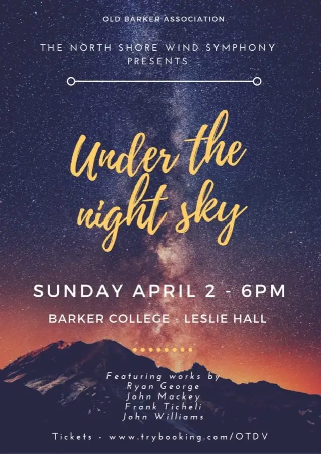 Under the Night Sky concert poster